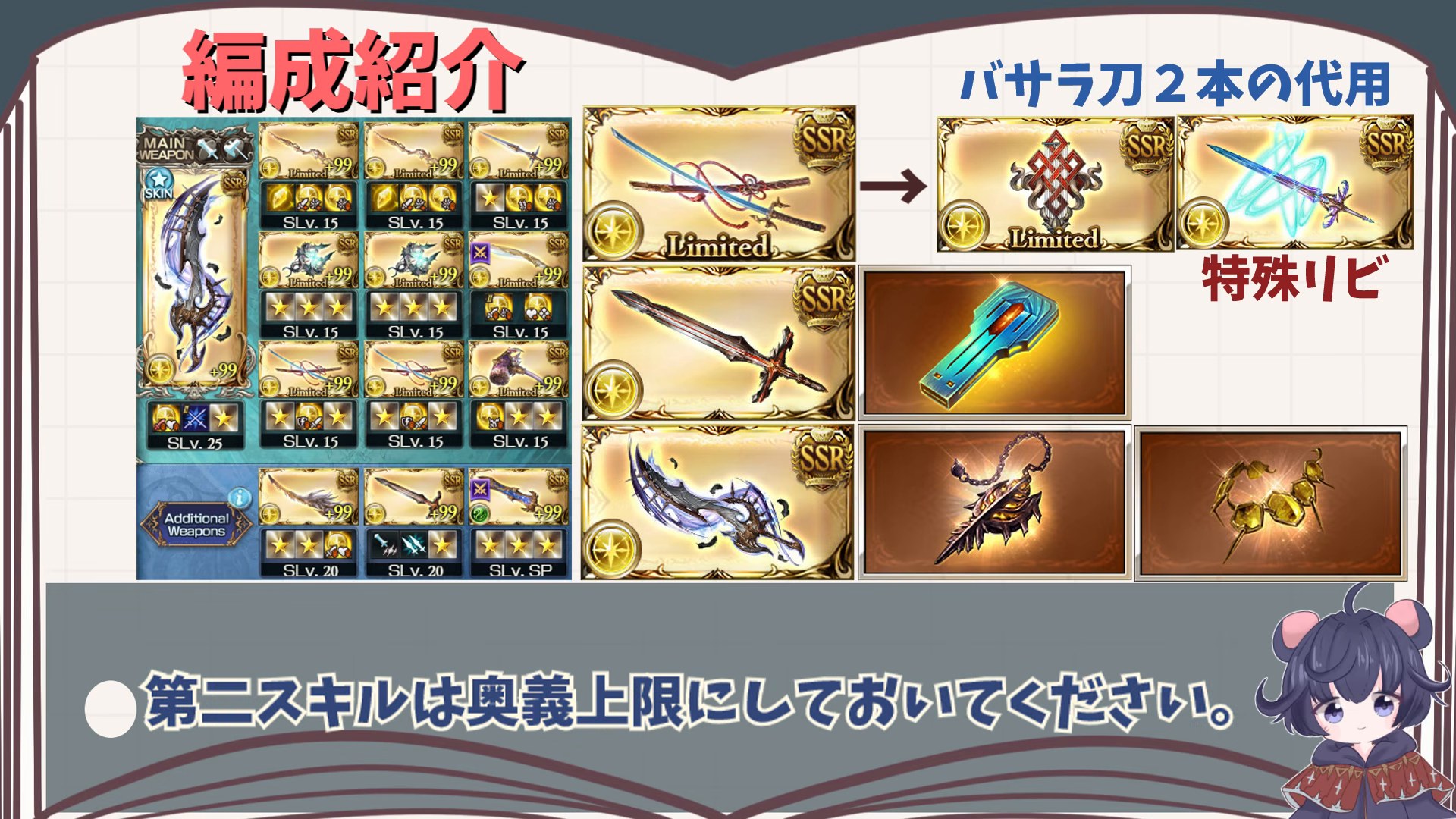 編成A 武器グリッド（メインはSKIN適用の終末武器）